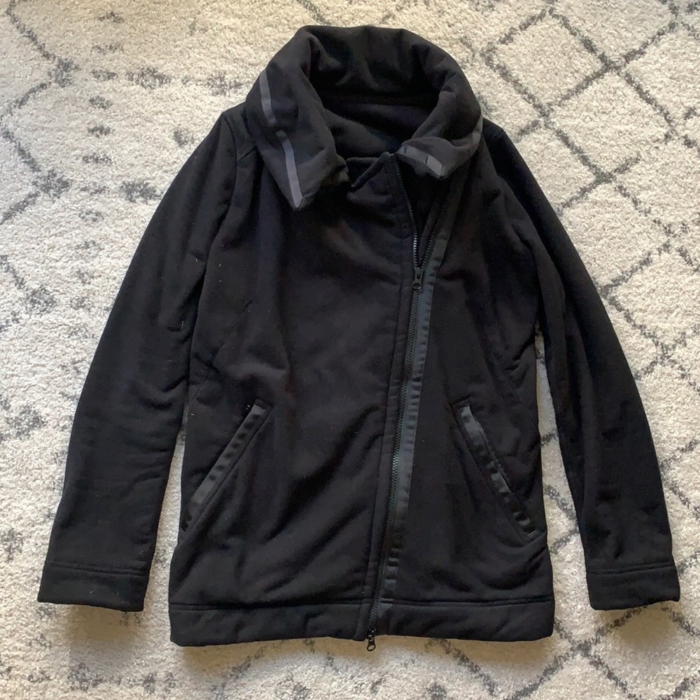 Lululemon Long Black Fleece Jacket